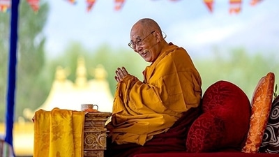 The 14th Dalai Lama, who escaped to India from Chinese occupied Tibet in 1959. The 14th Dalai Lama, who escaped to India from Chinese occupied Tibet in 1959.