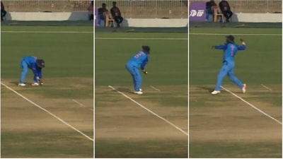 Deepti Sharma's direct hit (Hotstar) Deepti Sharma's direct hit (Hotstar)