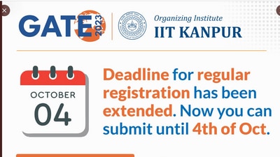 GATE 2023: Last date to apply extended till October 4,