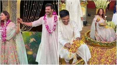 Richa Chadha and Ali Fazal at their pre-wedding festivities. Richa Chadha and Ali Fazal at their pre-wedding festivities.