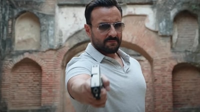 Saif Ali Khan as Vikram in his latest film Vikram Vedha. Saif Ali Khan as Vikram in his latest film Vikram Vedha.