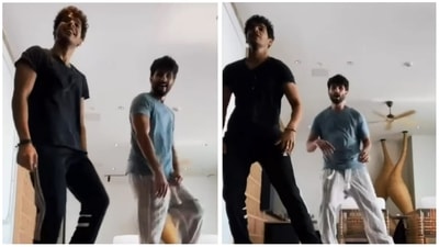 Ishaan Khatter and Shahid Kapoor danced together to a Michael Jackson song. Ishaan Khatter and Shahid Kapoor danced together to a Michael Jackson song. 
