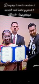 Kajol took to Instagram Stories to celebrate Ajay Devgn's National Film Awards win. Kajol took to Instagram Stories to celebrate Ajay Devgn's National Film Awards win. 