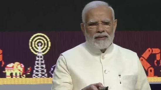 PM Modi launching India's 5G services. (ANI)