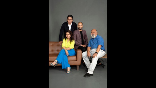 Deepak Dhar, Vikram Pawar with Tisca Chopra and Saurabh Shukla (Photo: HCTCS) Deepak Dhar, Vikram Pawar with Tisca Chopra and Saurabh Shukla (Photo: HCTCS)