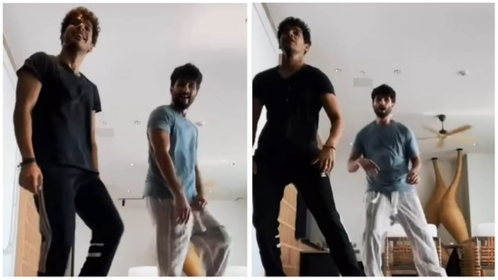 Ishaan Khatter and Shahid Kapoor danced together to a Michael Jackson song.&nbsp;