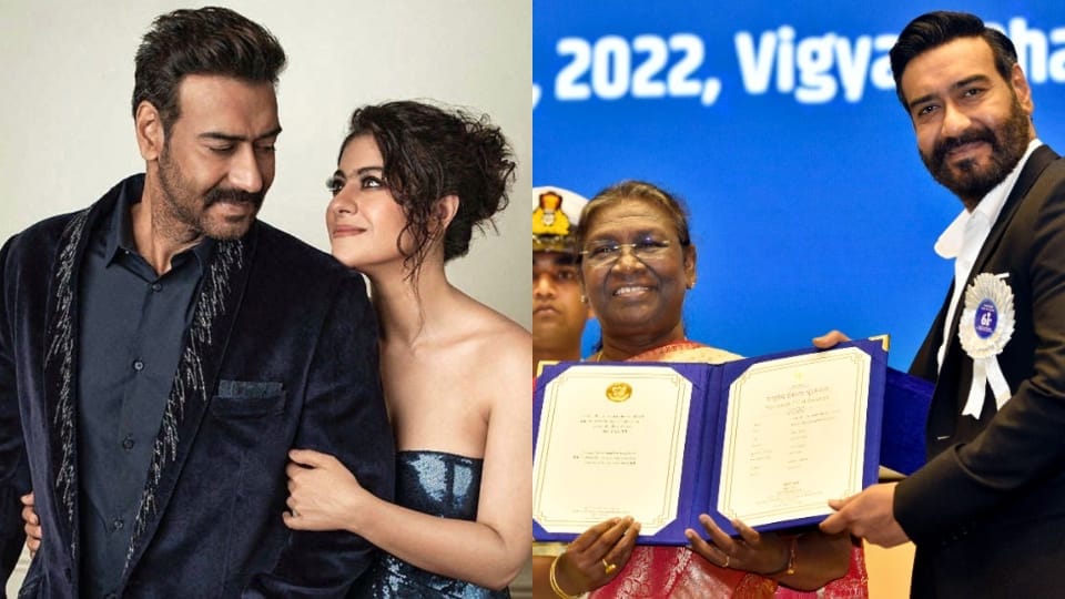After Ajay Devgn received an award from President Droupadi Murmu at National Film Awards 2020, Kajol gave him a shoutout on Instagram. After Ajay Devgn received an award from President Droupadi Murmu at National Film Awards 2020, Kajol gave him a shoutout on Instagram. 