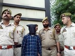 An accused of the Udhampur twin bus blasts case being produced during a press conference held by Jammu and Kashmir DGP Dilbagh Singh, in Jammu on Sunday. (ANI) An accused of the Udhampur twin bus blasts case being produced during a press conference held by Jammu and Kashmir DGP Dilbagh Singh, in Jammu on Sunday. (ANI)