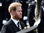 Prince Harry: Britain's Prince Harry follows the coffin of Queen Elizabeth II during her funeral procession.
