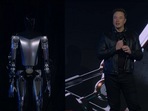 Elon Musk presented the first working model of Tesla bot - Optimus at its AI Day 2022 event.(screengrab/Tesla) Elon Musk presented the first working model of Tesla bot - Optimus at its AI Day 2022 event.(screengrab/Tesla)