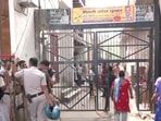 Picture from near the crime scene in Delhi's Sunder Nagri.(ANI) Picture from near the crime scene in Delhi's Sunder Nagri.(ANI)