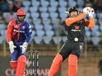 Still from Legends League Cricket match