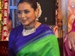 Rani Mukerji celebrates Durga Puja 2022. (Viral Bhayani) Rani Mukerji celebrates Durga Puja 2022. (Viral Bhayani)