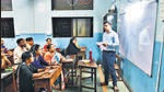 Mumbai, India - September 29, 2022: An evening class in session at BMC-run Modern Night School, at Mumbai Central, in Mumbai, India, on Thursday, September 2022. (Photo by Bhushan Koyande) (HT PHOTO) Mumbai, India - September 29, 2022: An evening class in session at BMC-run Modern Night School, at Mumbai Central, in Mumbai, India, on Thursday, September 2022. (Photo by Bhushan Koyande) (HT PHOTO)