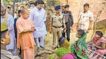 Grief and anger shrouded residents of Kortha village in Uttar Pradesh’s Kanpur district, a day after 27 people were killed. (PTI) Grief and anger shrouded residents of Kortha village in Uttar Pradesh’s Kanpur district, a day after 27 people were killed. (PTI)