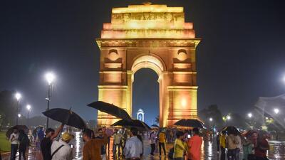 There is possibility of very light rain on October 4, and light rain and thunderstorm activity on October 5. The air quality is likely to remain largely in the ‘moderate’ to ‘satisfactory’ category after that, IMD forecast said. (PTI) There is possibility of very light rain on October 4, and light rain and thunderstorm activity on October 5. The air quality is likely to remain largely in the ‘moderate’ to ‘satisfactory’ category after that, IMD forecast said. (PTI)