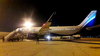 The IndiGo flight was scheduled to leave for Ahmedabad at 9.30pm but took off from Mumbai at 10.45pm after a safety check. (ANI)