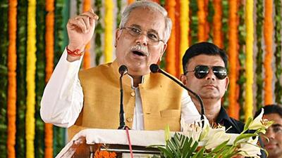 The Bhupesh Baghel government in Chhattisgarh has set up gauthans (cow sheds) in over 8,000 villages under its flagship Suraji Gaon Yojna (village good governance scheme). (Bhupesh Baghel Twitter) The Bhupesh Baghel government in Chhattisgarh has set up gauthans (cow sheds) in over 8,000 villages under its flagship Suraji Gaon Yojna (village good governance scheme). (Bhupesh Baghel Twitter)