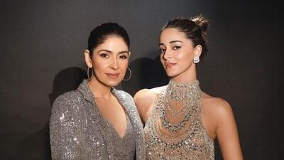 Actor Ananya Pandey with mum Bhavana Pandey. Actor Ananya Pandey with mum Bhavana Pandey.