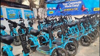 In the first phase, e-bikes will be available for rent at 250 locations across the city where there would be charging stations too (HT FILE PHOTO) In the first phase, e-bikes will be available for rent at 250 locations across the city where there would be charging stations too (HT FILE PHOTO)