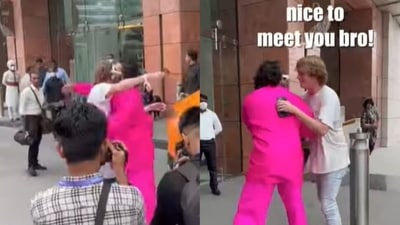 Ranveer Singh and TikToker Daniel Mac met at a Mumbai event.