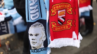 General view of merchandise for sale outside the stadium before the match&nbsp; (Reuters)