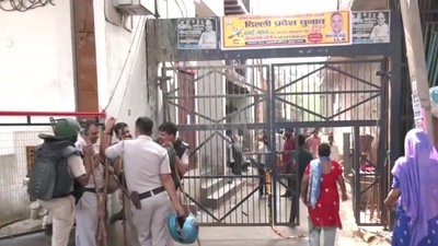Picture from near the crime scene in Delhi's Sunder Nagri. (ANI)