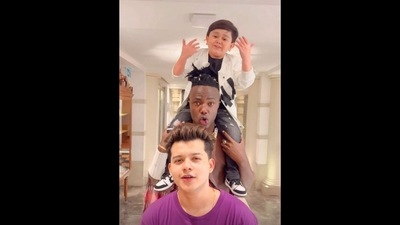 The image shows Kili Paul, Abdu Rozik, and Riyaz Aly grooving to Salman Khan's Oh Oh Jane Jaana. (Instagram/@riyaz.14) The image shows Kili Paul, Abdu Rozik, and Riyaz Aly grooving to Salman Khan's Oh Oh Jane Jaana. (Instagram/@riyaz.14)