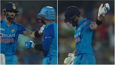 Virat Kohli and Dinesh Karthik (Hotstar) Virat Kohli and Dinesh Karthik (Hotstar)