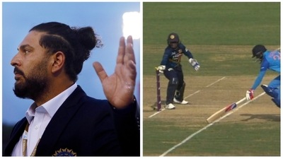 Yuvraj Singh was furious over the umpire's 'poor decision' (ANI / Twitter - Screengrab) Yuvraj Singh was furious over the umpire's 'poor decision' (ANI / Twitter - Screengrab)