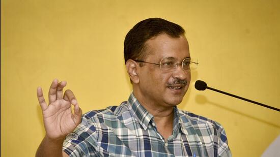 Delhi chief minister Arvind Kejriwal on Sunday urged the people of Gujarat to vote for the Aam Aadmi Party (AAP) (PTI) Delhi chief minister Arvind Kejriwal on Sunday urged the people of Gujarat to vote for the Aam Aadmi Party (AAP) (PTI)