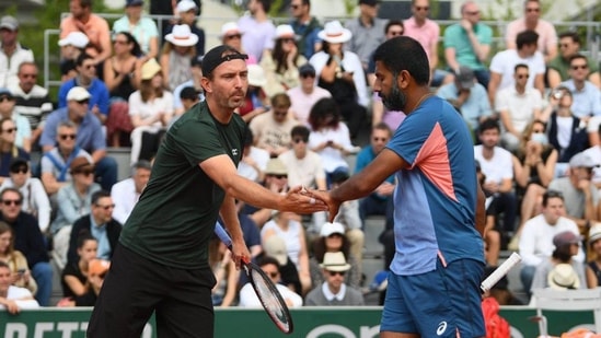 Rohan Bopanna (R) and Matwe Middelkoop(Roland Garros/Twitter) Rohan Bopanna (R) and Matwe Middelkoop(Roland Garros/Twitter)