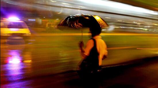 Rain at Delhi’s Connaught Place. (File) Rain at Delhi’s Connaught Place. (File)