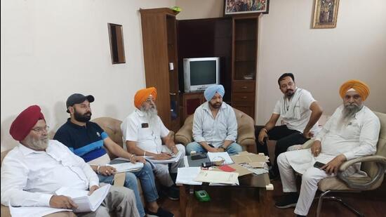 SAD councillors during a meeting in Ludhiana. (HT PHOTO)
