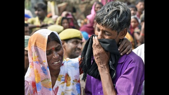 Grieving kin of the victims. (HT)