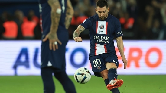 Lionel Messi in action for PSG.(AP)