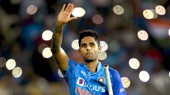 Indian batter Suryakumar Yadav celebrates after winning the 1st T20 cricket match for Team India (PTI) Indian batter Suryakumar Yadav celebrates after winning the 1st T20 cricket match for Team India (PTI)