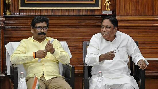 A bank passbook and a signed and unsigned cheque book of Jharkhand CM Hemant Soren were recovered during raids by ED. (PTI) A bank passbook and a signed and unsigned cheque book of Jharkhand CM Hemant Soren were recovered during raids by ED. (PTI)