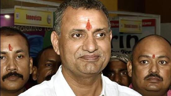 Bihar agriculture minister Sudhakar Singh resigned on Sunday. (HT file photo) Bihar agriculture minister Sudhakar Singh resigned on Sunday. (HT file photo)