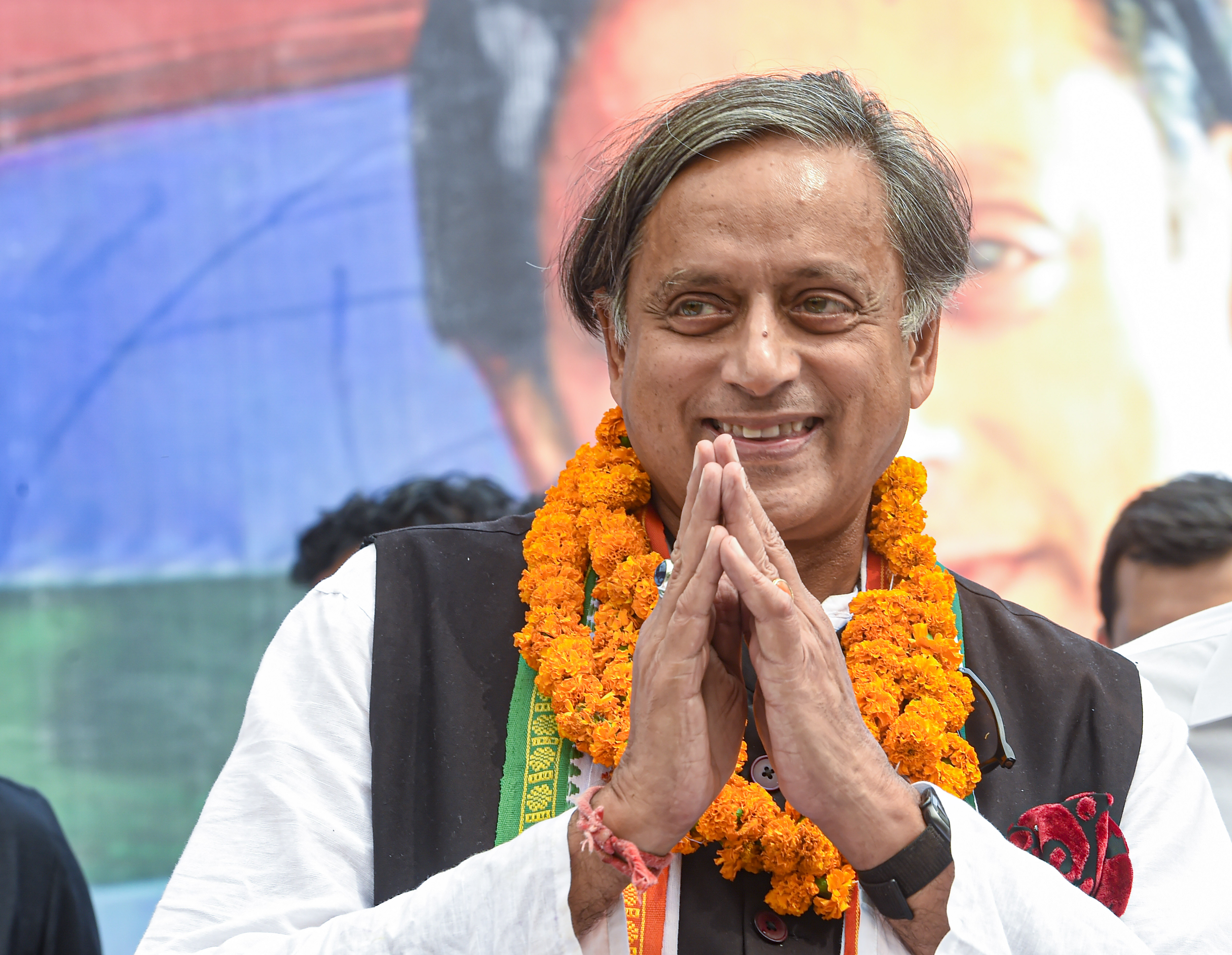 Senior Congress leader Shashi Tharoor addresses a press conference. (PTI) Senior Congress leader Shashi Tharoor addresses a press conference. (PTI)