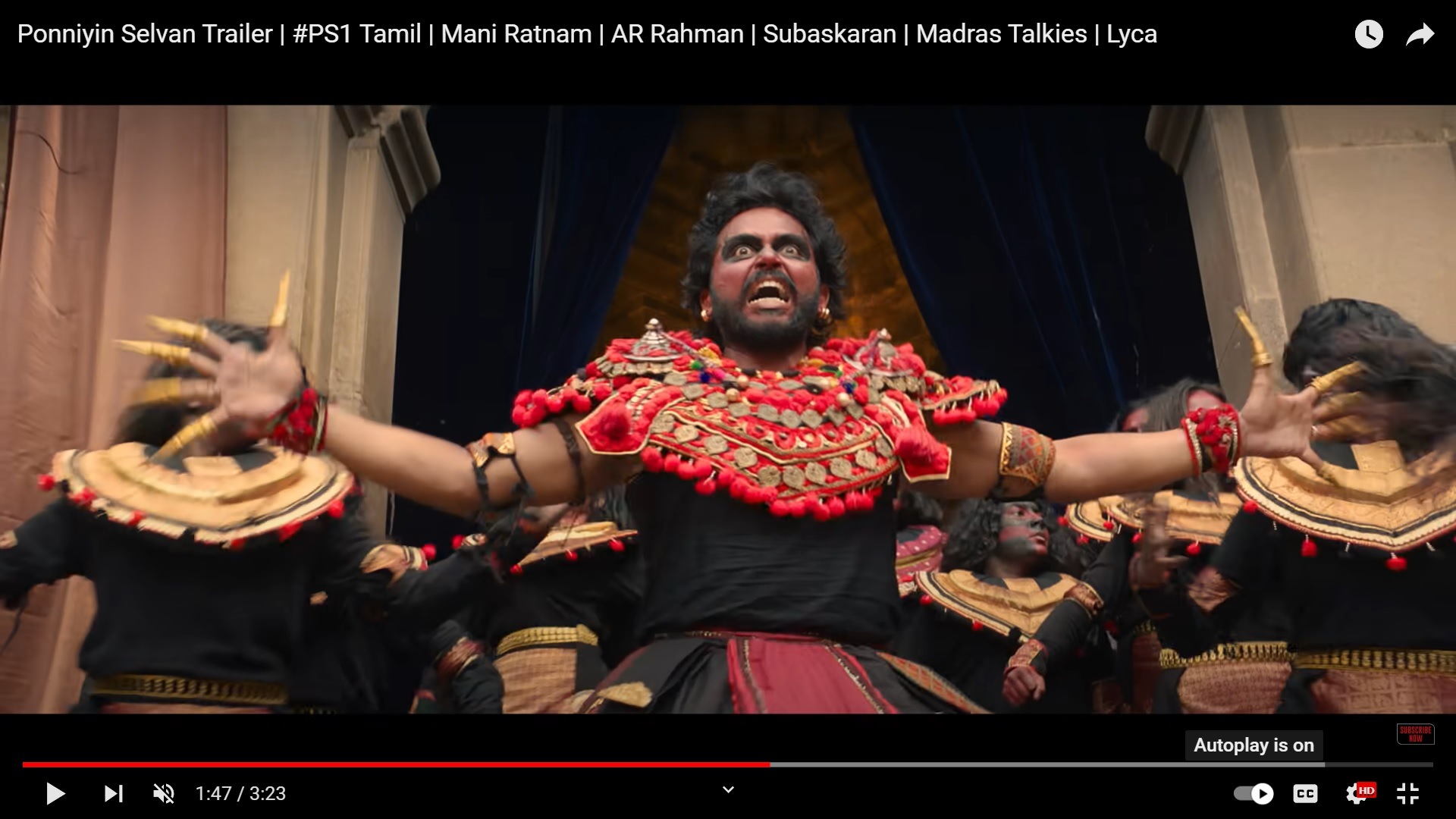A still from Ponniyin Selvan I. A still from Ponniyin Selvan I. 