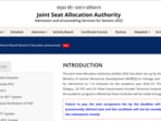JoSAA Counselling 2022 round 3 seat allotment result announced