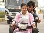 Rashmika Mandanna and Vijay Deverakonda in a still from Dear Comrade. Rashmika Mandanna and Vijay Deverakonda in a still from Dear Comrade.