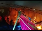 A 12-year-old boy was killed after a fire broke out at a Durga Puja pandal in Aurai town of Uttar Pradesh’s Bhadohi district on Sunday. A 12-year-old boy was killed after a fire broke out at a Durga Puja pandal in Aurai town of Uttar Pradesh’s Bhadohi district on Sunday.