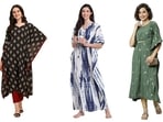 Kaftan dresses, kurtis and night suits make for comfortable sartorial options.