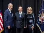 Pakistan prime minister Shehbaz Sharif with US President Joe Biden and First Lady Jill Biden Pakistan prime minister Shehbaz Sharif with US President Joe Biden and First Lady Jill Biden