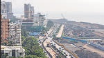 Mumbai, India - September 30, 2022: Aerial view of Coastal Road project under construction, at Worli, in Mumbai, India, on Friday, September 30, 2022. (Photo by Anshuman Poyrekar/ Hindustan Times) (Anshuman Poyrekar/HT PHOTO) Mumbai, India - September 30, 2022: Aerial view of Coastal Road project under construction, at Worli, in Mumbai, India, on Friday, September 30, 2022. (Photo by Anshuman Poyrekar/ Hindustan Times) (Anshuman Poyrekar/HT PHOTO)