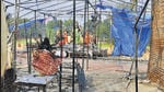 In a small corner of Uttar Pradesh’s Bhadohi district, Durga Puja has brought gloom and despair (PTI) In a small corner of Uttar Pradesh’s Bhadohi district, Durga Puja has brought gloom and despair (PTI)