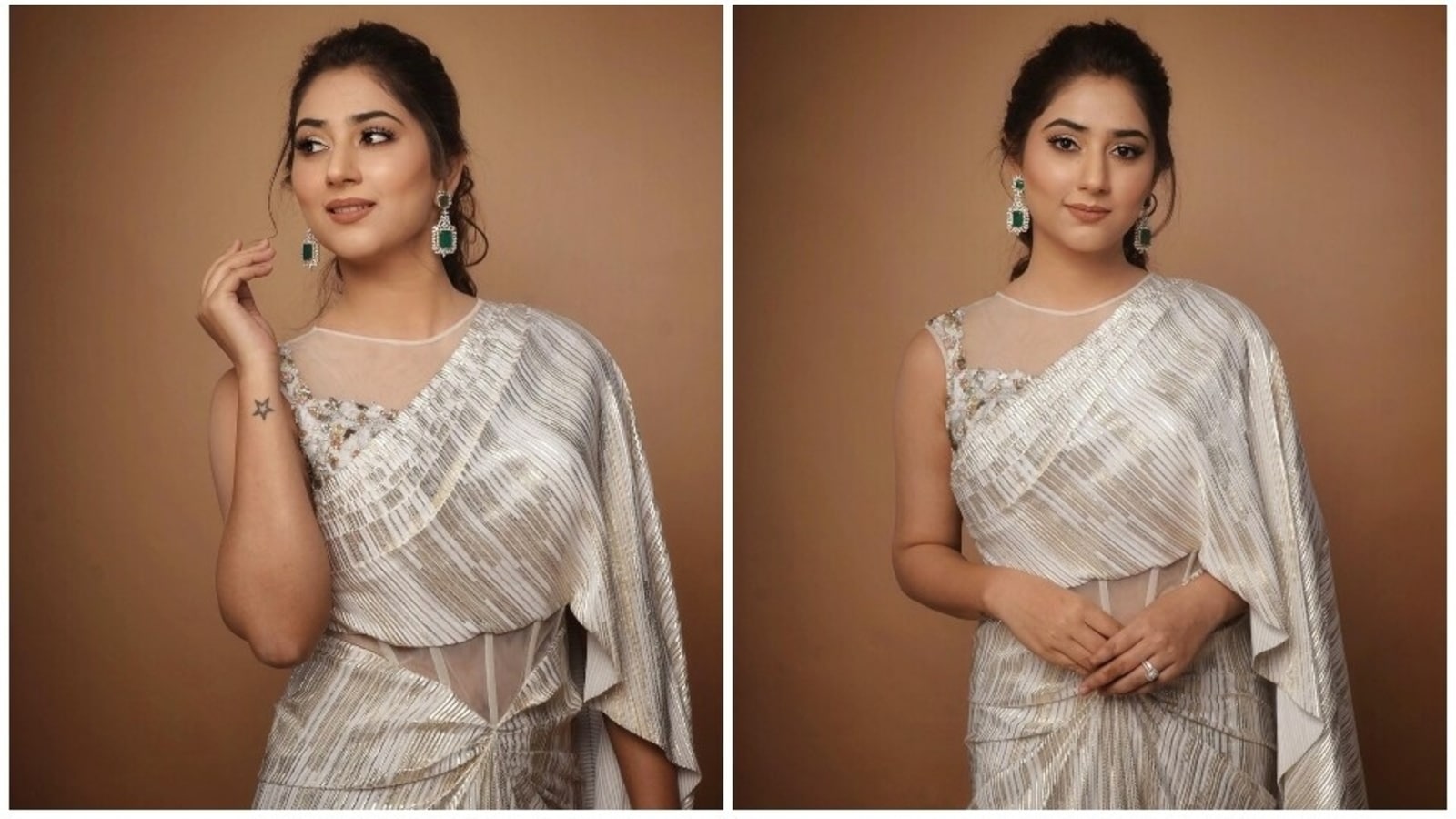 Disha Parmar's unique saree gown is a perfect pick for cocktail ...