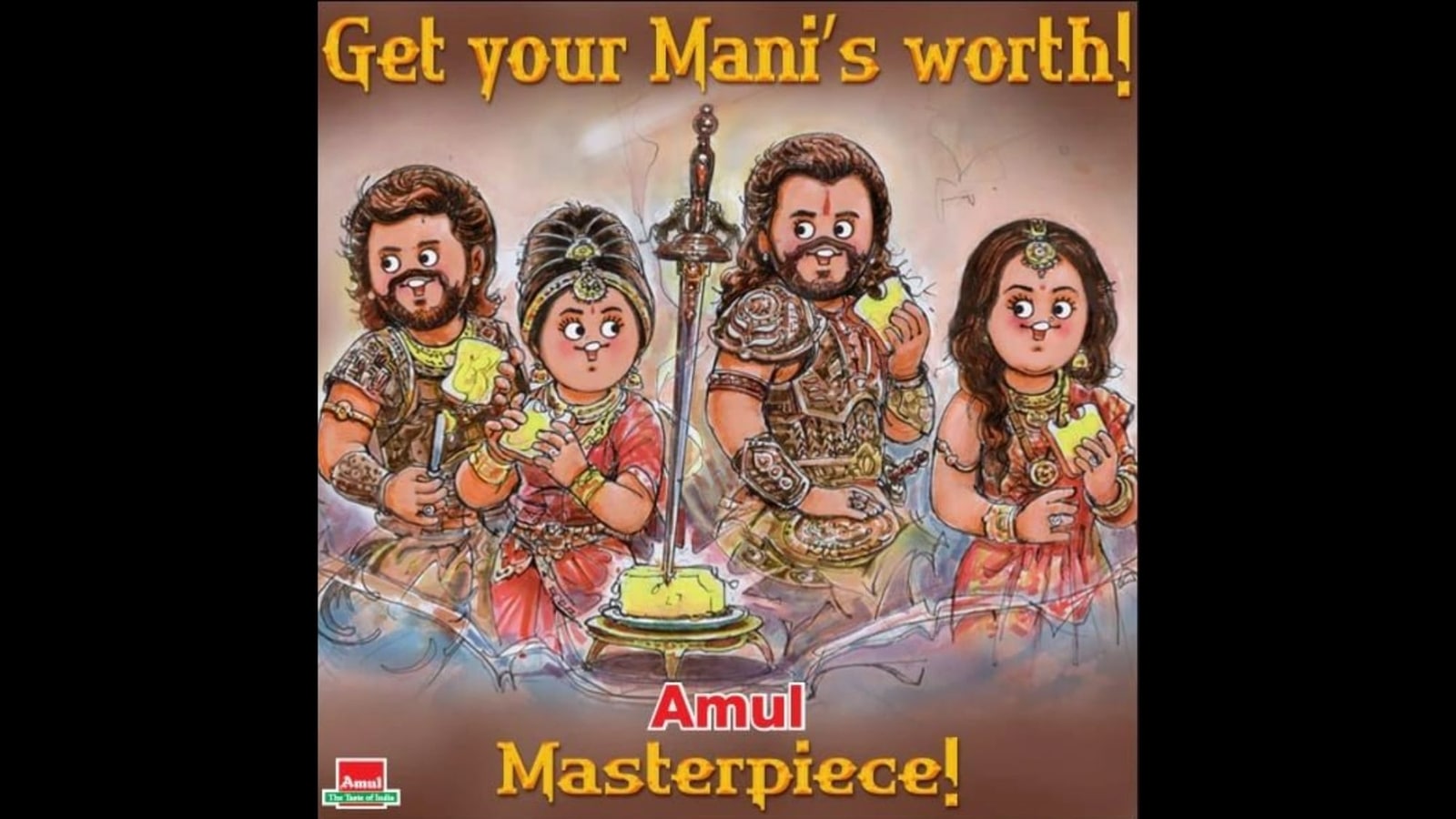 Amul shares doodle on Mani Ratnam's Ponniyin Selvan I, calls it a ...
